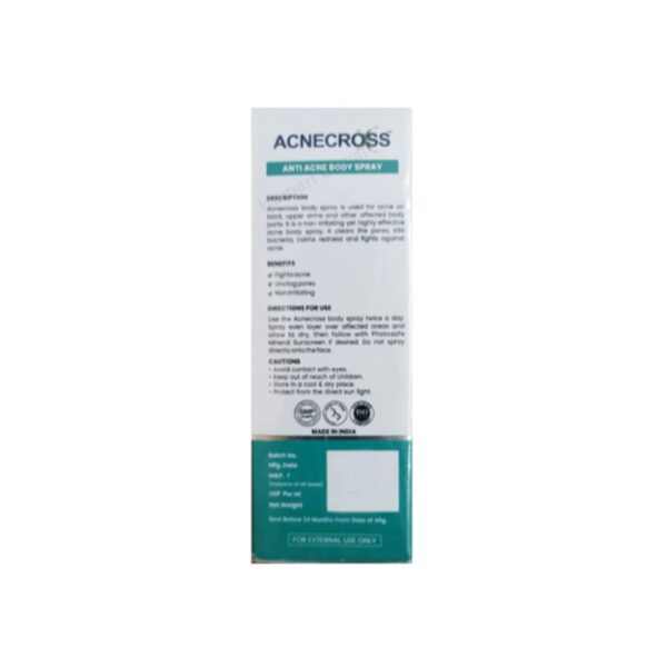 Acnecross Anti Acne Body Spray