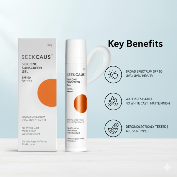Seekcaus Silicone Sunscreen Gel SPF 50 PA++++, Uses, Price, Review - Image 4