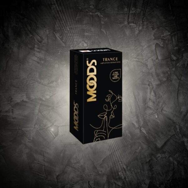 MOODS Trance 10s Condoms are designed to enhance your intimate moments by adding a touch of excitement and safety. With their unique, contoured shape and smooth texture, these premium-quality latex condoms offer a comfortable fit and heightened pleasure for both partners. MOODS Trance condoms are electronically tested for reliability and come in a pack of 10, making them a convenient choice for regular use. Whether you're looking to spice things up or simply ensure safe, protected encounters, MOODS Trance condoms are an ideal choice. Key Benefits: Safety and Protection: Made from high-quality latex, MOODS Trance condoms offer reliable protection against sexually transmitted infections (STIs) and unplanned pregnancies. Comfortable Fit: The contoured shape and smooth texture ensure a snug fit for added comfort during intimate moments. Enhanced Sensation: Designed to heighten pleasure for both partners, allowing for an enjoyable experience without compromising safety. Electronically Tested: Each condom undergoes strict electronic testing to ensure durability and effectiveness. Convenient Packaging: Comes in a pack of 10, offering an ample supply for ongoing use. Discreet and Travel-Friendly: Compact and easy to carry, ensuring you can be prepared anytime, anywhere.