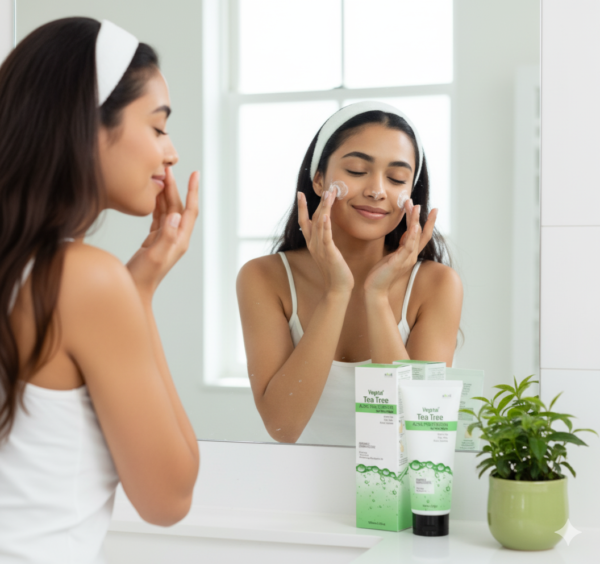 Vegetal Tea Tree Face Wash uses