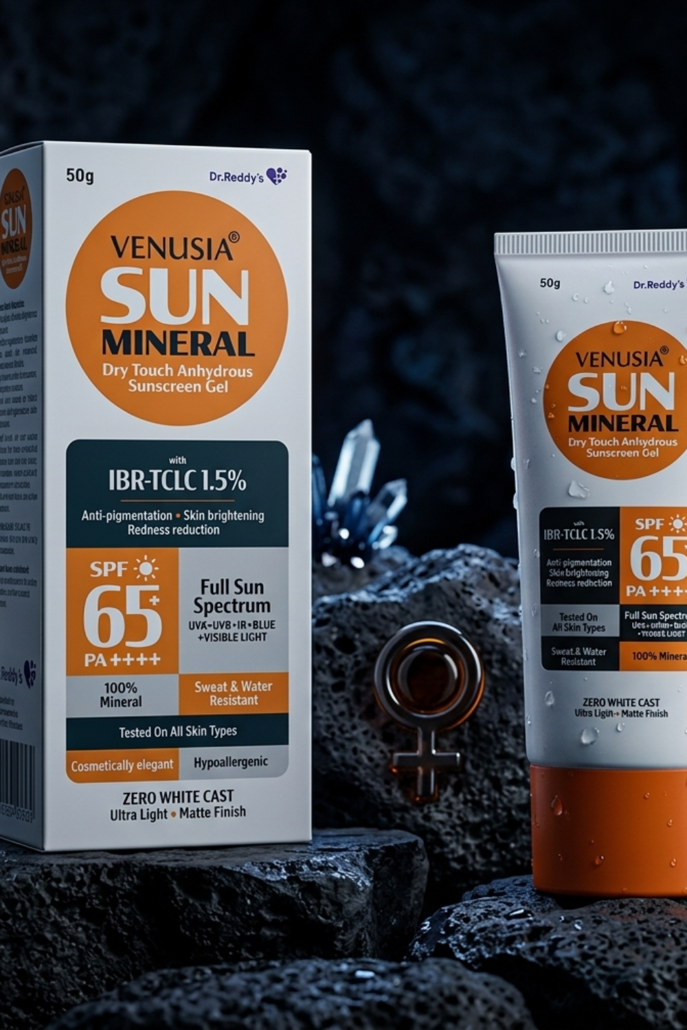 Venusia Sun Mineral Dry Touch Sunscreen Gel SPF 65+ PA++++