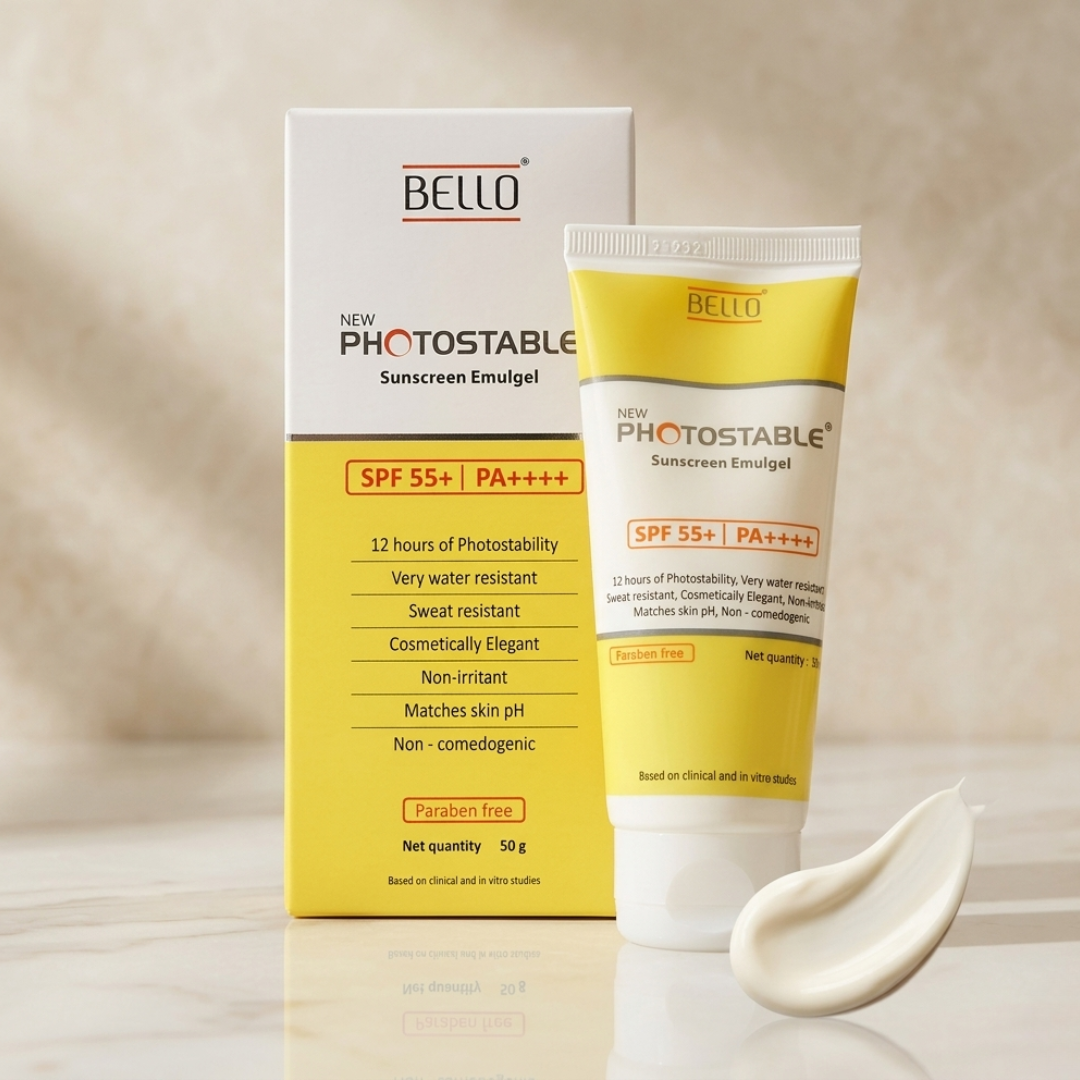 Bello New Photostable Sunscreen Emulgel SPF 55+/PA++++ 50ml