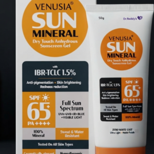Venusia Sun Mineral Dry Touch Sunscreen Gel SPF 65+ PA++++50gm