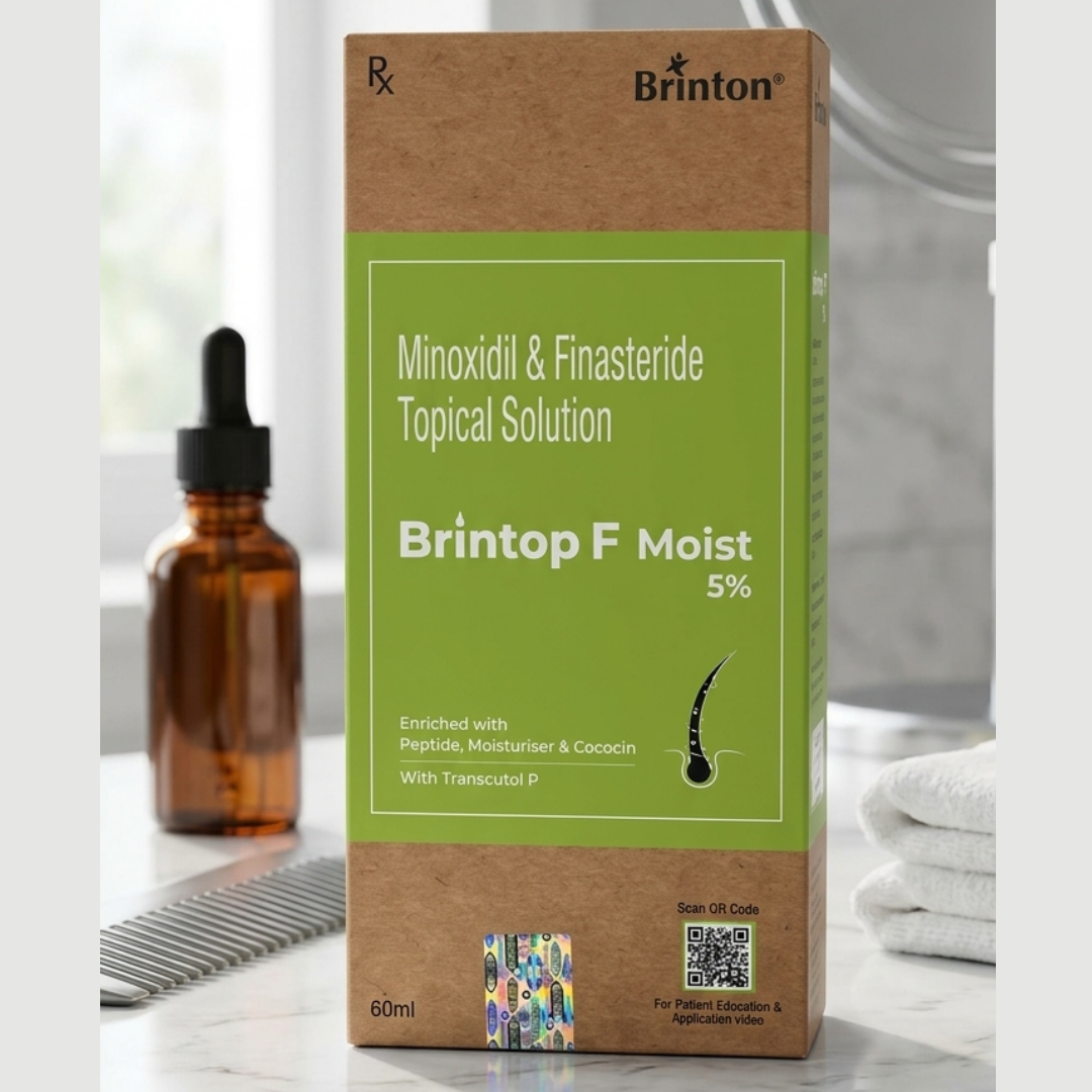 Brintop F Moist 5% Topical Solution 60 ml | Hair Growth Treatment